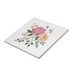 Azulejo Flores acuáticas