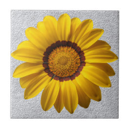 Azulejo Flores amarillas, fondo de textura de pared de pie