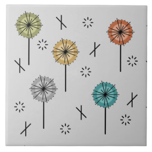 Azulejo Flores atómicas retro multicolores