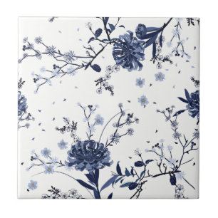 Azulejo Flores azules