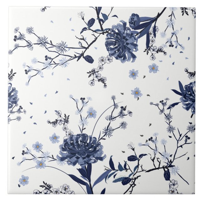 Azulejo Flores azules (Frente)