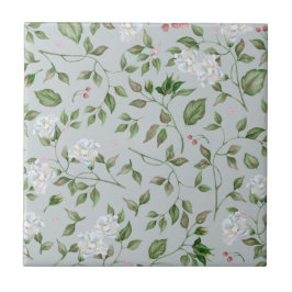 Azulejo Flores azules onduladas y remolcadores de Rosa de 