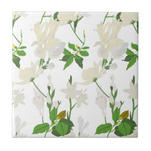 Azulejo Flores blancas 1