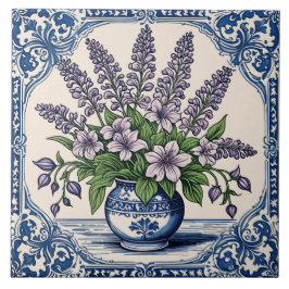Azulejo Flores color lila