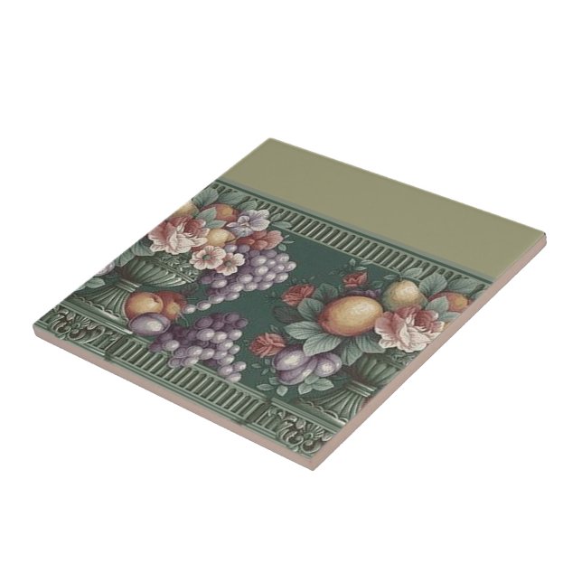 Azulejo Flores con mosaico diseñado para frutas (Lado)