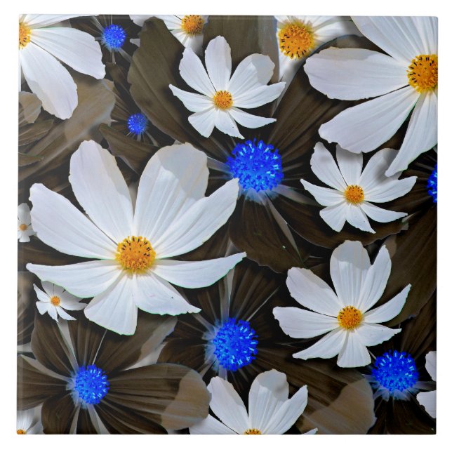 Azulejo Flores Cosmos Jardín (Frente)