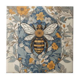 Azulejo Flores de abeja y silvestres de época