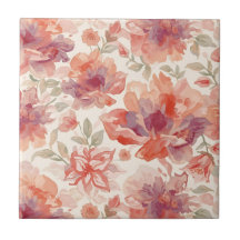 Flores de acuarela pastel naranja claro
