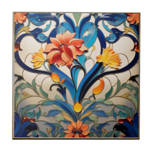 Azulejo Flores de bonito mosaico cerámico Art Deco