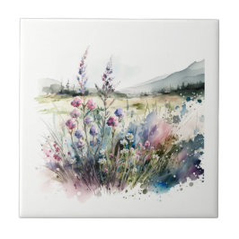 Azulejo Flores de campo estilo naturaleza mosaico cerámico