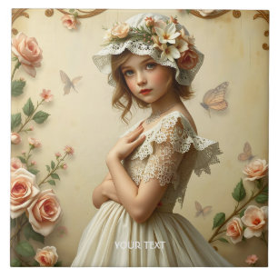 Azulejo Flores de Chica victoriana mullidas