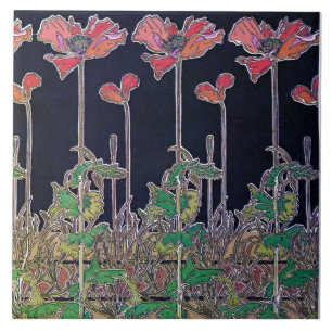 Azulejo Flores de estilo Art Nouveau, Mucha