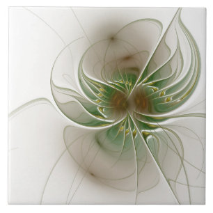 Azulejo Flores de fantasía fractal blandas y tendientes