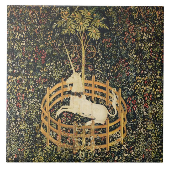 AZULEJO FLORES DE FANTASÍA GÓTICA UNICORN,MOTORES FLORALES (Frente)