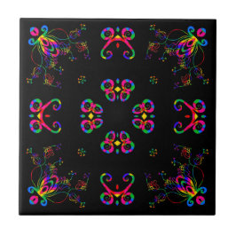 Azulejo Flores de Fiesta Bailando