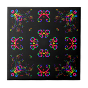 Azulejo Flores de Fiesta Bailando