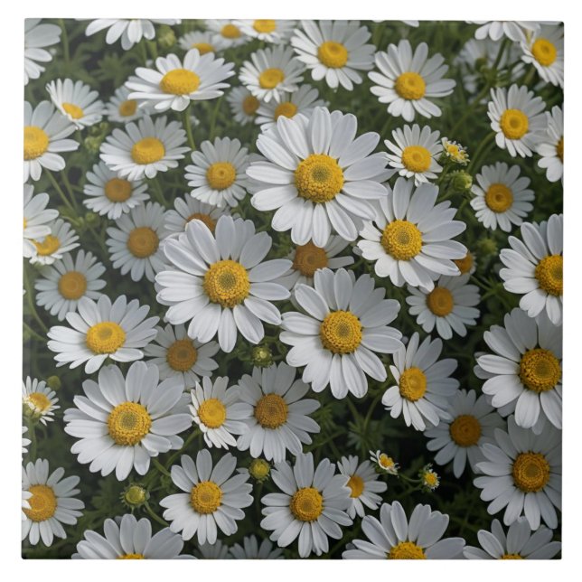 Azulejo Flores de fúnebre blanco (Frente)
