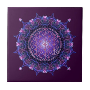 Azulejo FLORES DE LA VIDA / Blume des Lebens - Mandala I