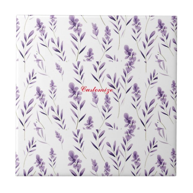 Azulejo Flores de lavanda Thunder_Cove (Frente)