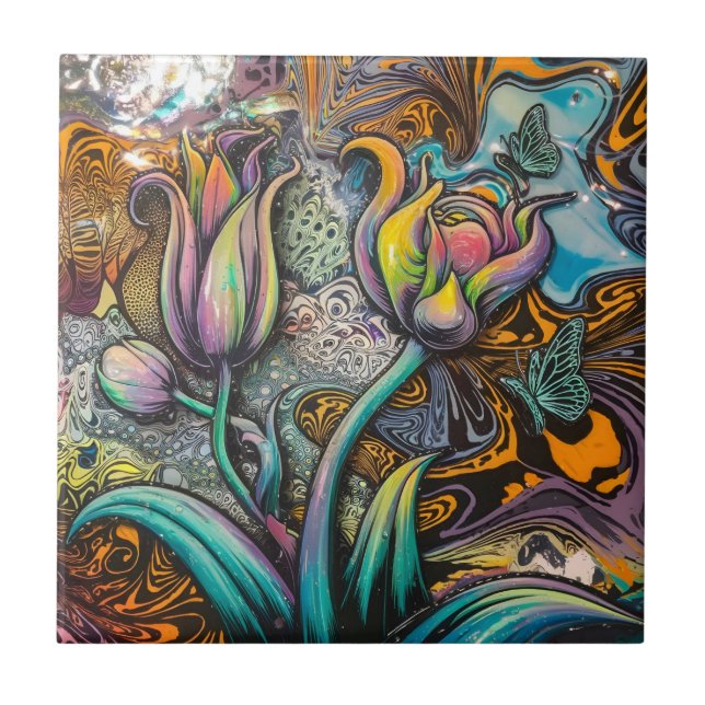 Azulejo Flores de Mandala (Frente)