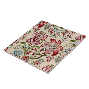 Azulejo Flores de moda coloreadas con motivos florales Pin