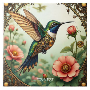 Azulejo Flores de pájaro al vapor