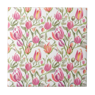 Azulejo Flores de tulipanes de patrón floral
