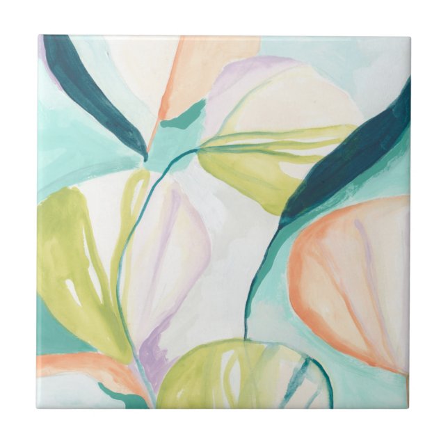 Azulejo Flores de ventilador IV (Frente)