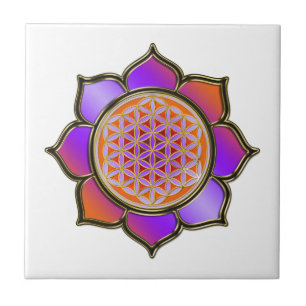 Azulejo FLORES DE VIDA - LOTUS violet