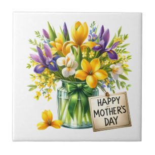 Azulejo Flores del Día de las Madres