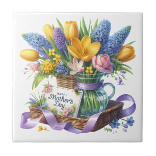 Azulejo Flores del Día de las Madres