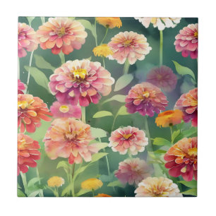 Azulejo Flores Dreamy Zinnia