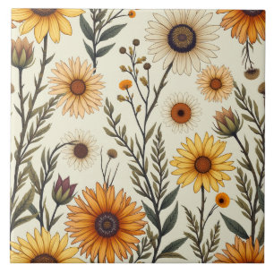 Azulejo flores elegantes y hermosas.