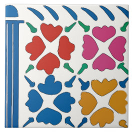 Azulejo Flores Fauvistas Coloridas