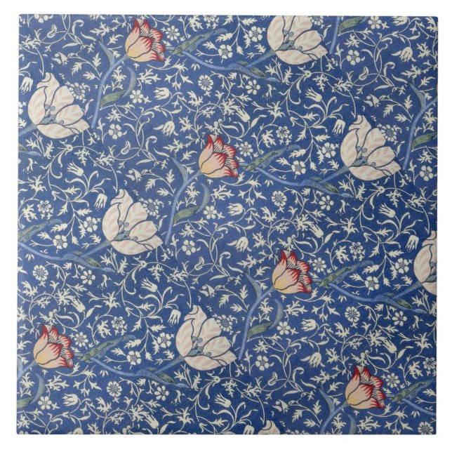 Azulejo Flores florales de época William Morris Medway (Frente)