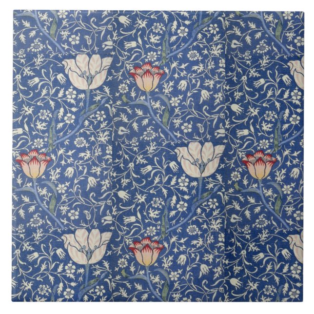 Azulejo Flores florales de época William Morris Medway (Frente)