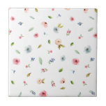 Azulejo Flores Florales Rosas Botánicos Corte Simple Mínim<br><div class="desc">Flores Florales Rosas Botánicos Corte Simple Mínimo</div>