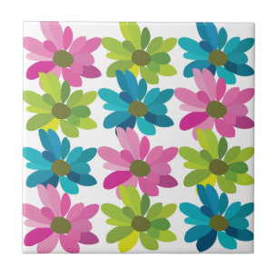 Azulejo Flores Flores Coloridas