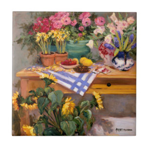 Azulejo Flores frescas I