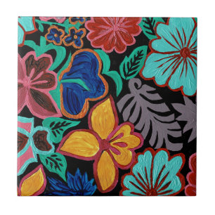 Azulejo Flores guatemaltecas