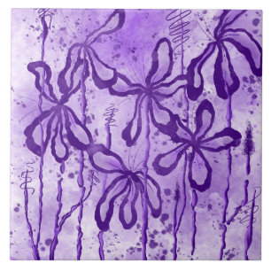 Azulejo Flores Lilac Inked