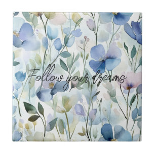 Azulejo Flores Moradas Bonitas