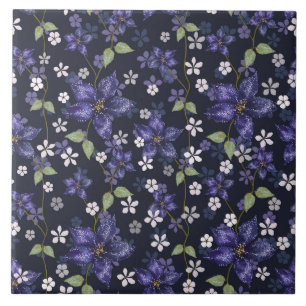 Azulejo Flores moradas de Amaryllis