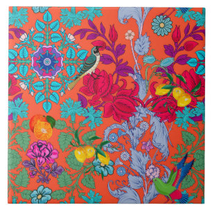 Azulejo Flores, novela de arte, estilo William Morris