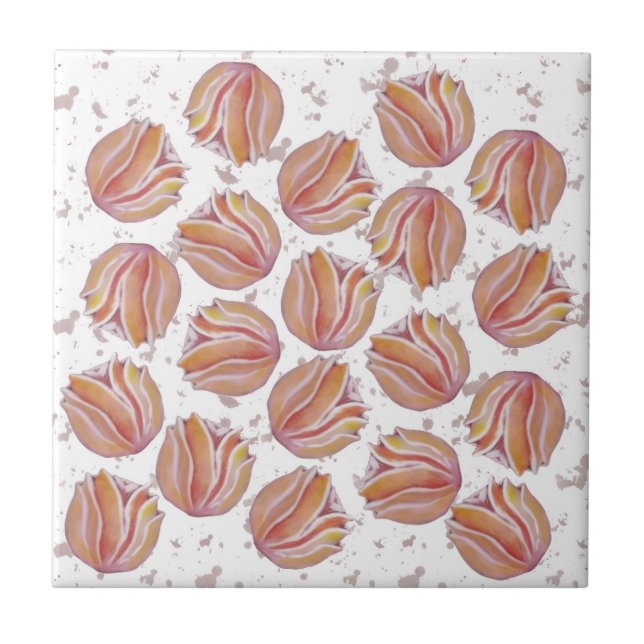 Azulejo Flores Pêssego (Frente)