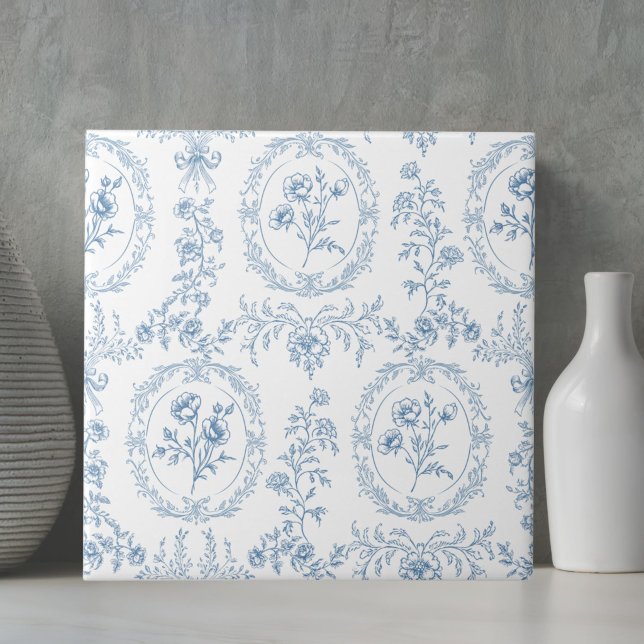 Azulejo Flores Rococó Antiguas Patrón Floral (Subido por el creador)