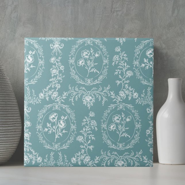 Azulejo Flores Rococó Antiguas Patrón Floral (Subido por el creador)