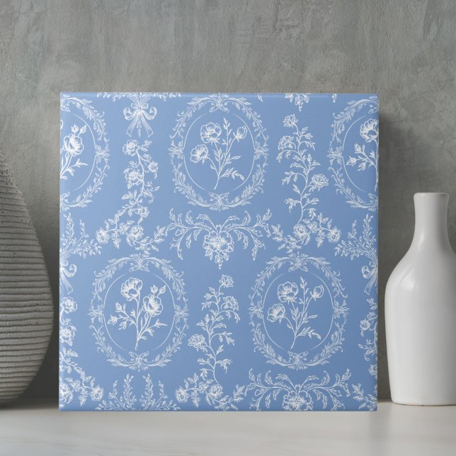 Azulejo Flores Rococó Antiguas Patrón Floral (Subido por el creador)