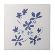 Flores románticas azules