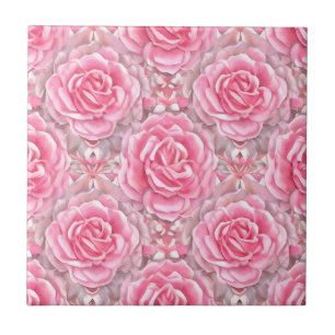 Azulejo Flores Rosas de patrón floral